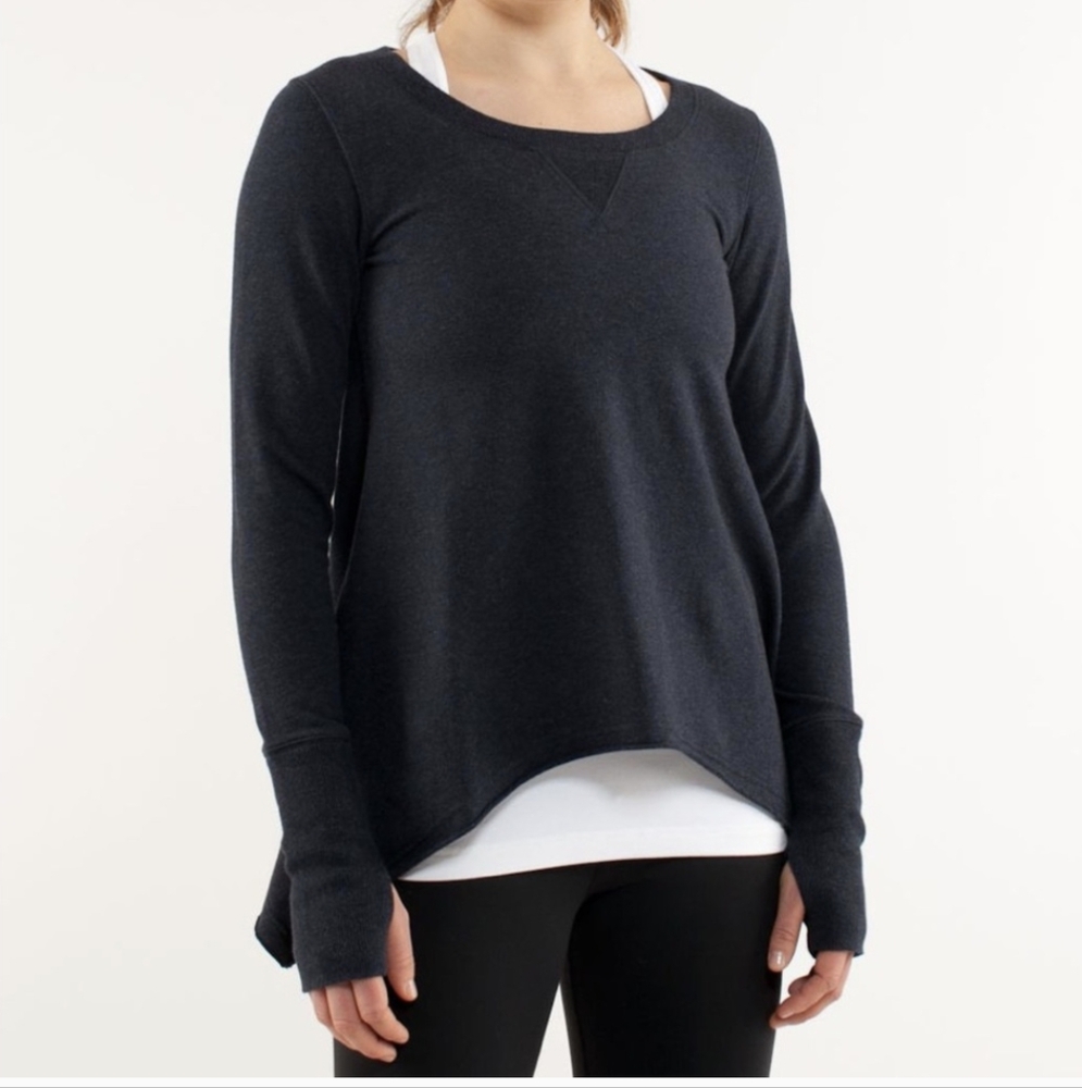 Lululemon Tea Lounge Pullover Heathered Deep Navy